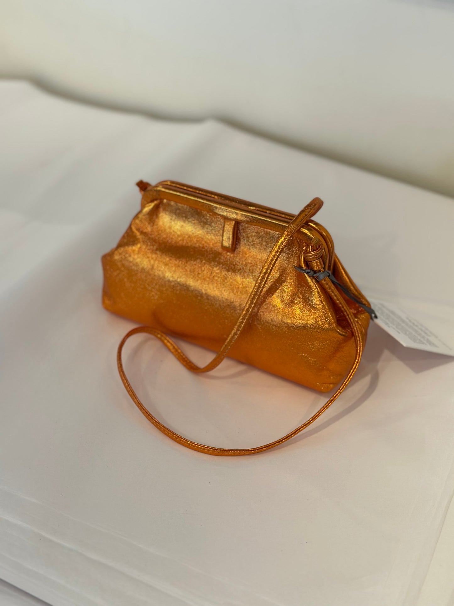 Marian Paquette Liette Handbag in Ornage metallic leather - Alchemy Works