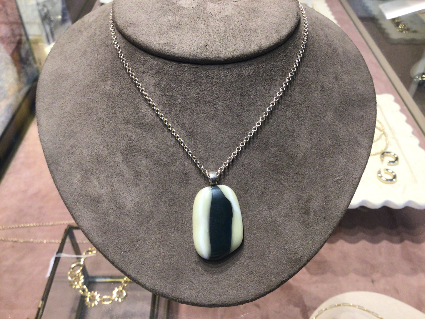 gerise glass pendant Sterling silver - Alchemy Works