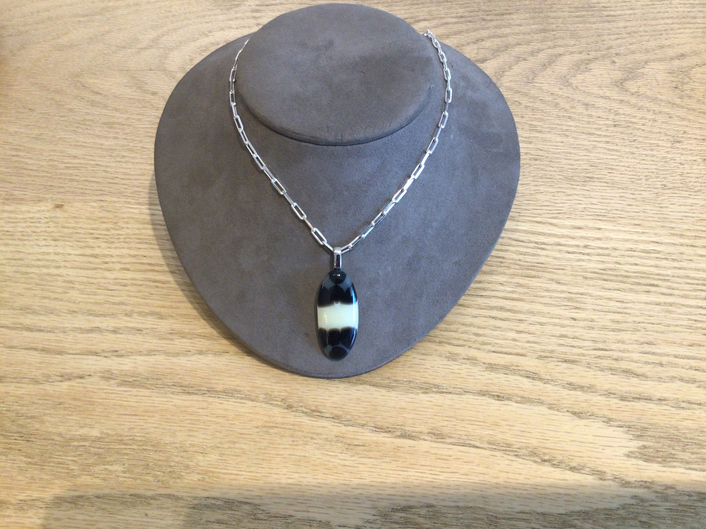 gerise glass pendant with sterling silver chain - Alchemy Works