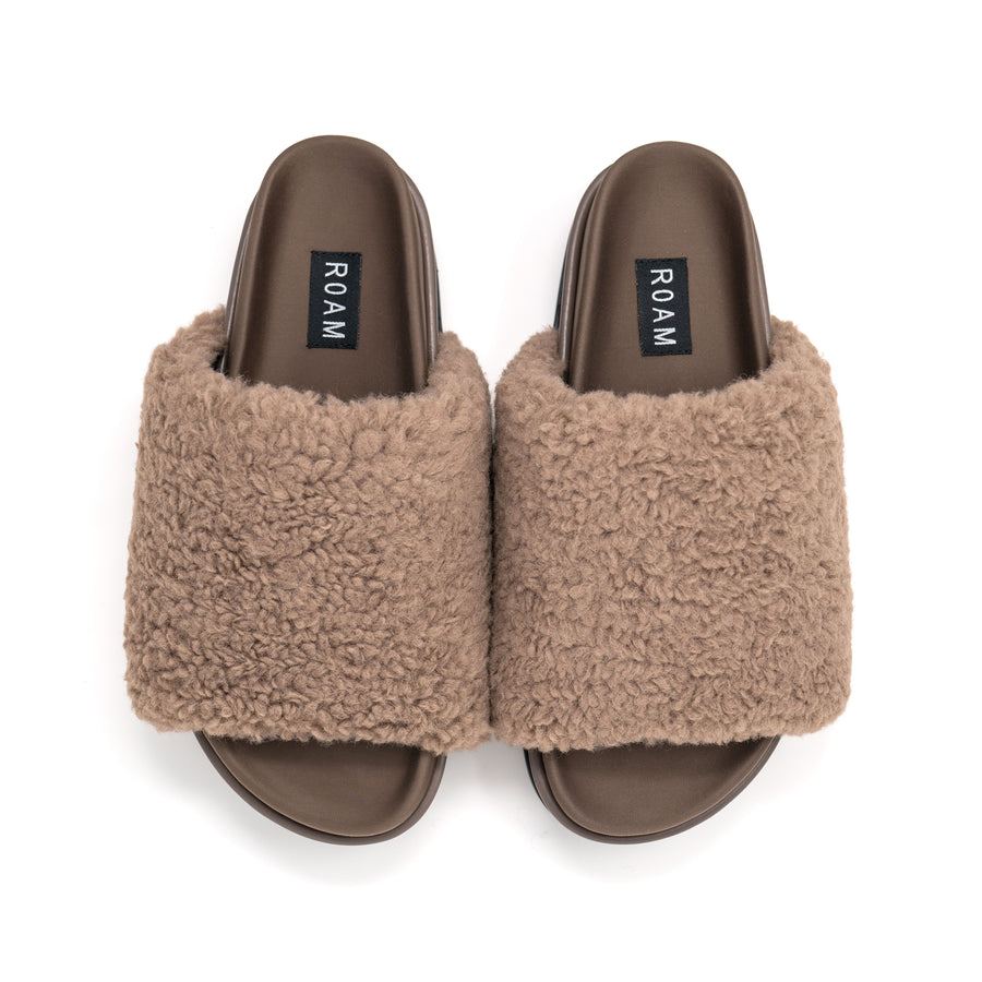 Roam Fuzzy Platform in Faux Shearling - Alchemy Works