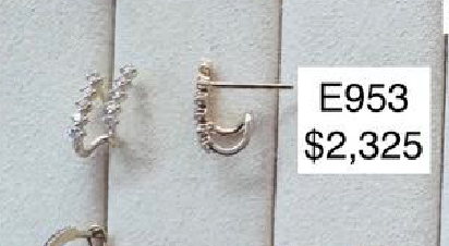 Zofia Day Earrings:Floating Bezel Diamond Double Line Cuff Stud Earrings - Alchemy Works