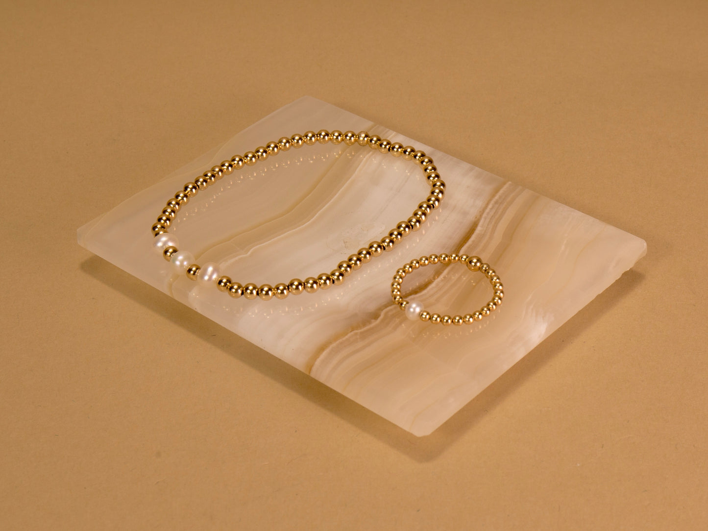 Karen Lazar White Pearl Bracelet & Ring Set - Alchemy Works