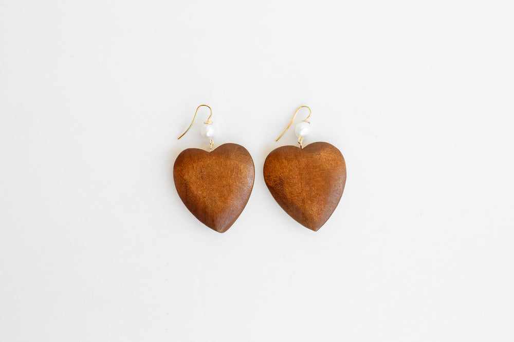 
                  
                    Sophie Monet The Wood Heart Earrings - Alchemy Works
                  
                