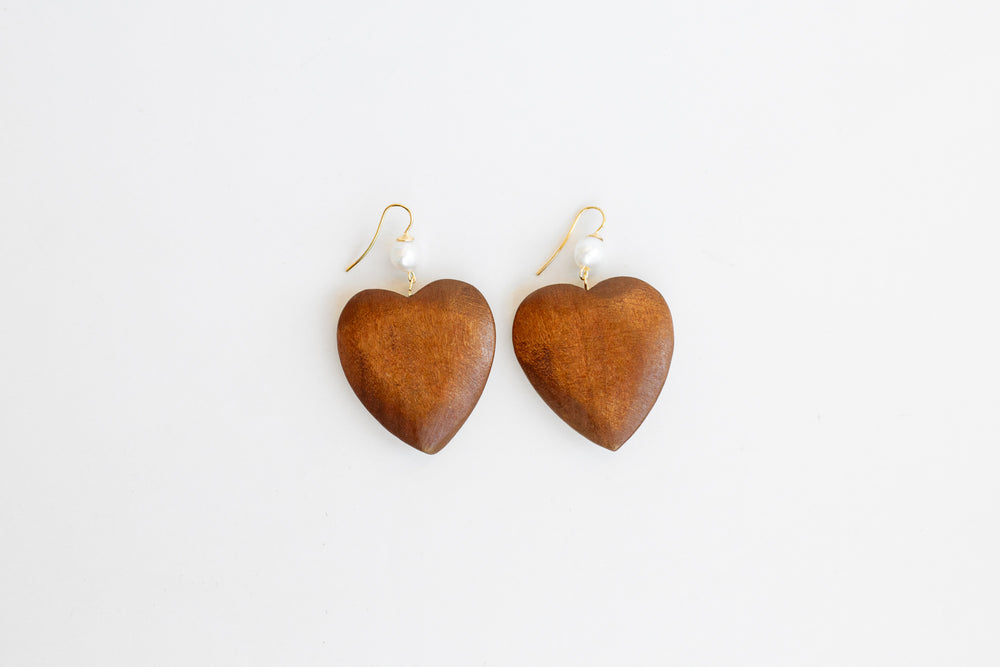 Sophie Monet The Wood Heart Earrings - Alchemy Works