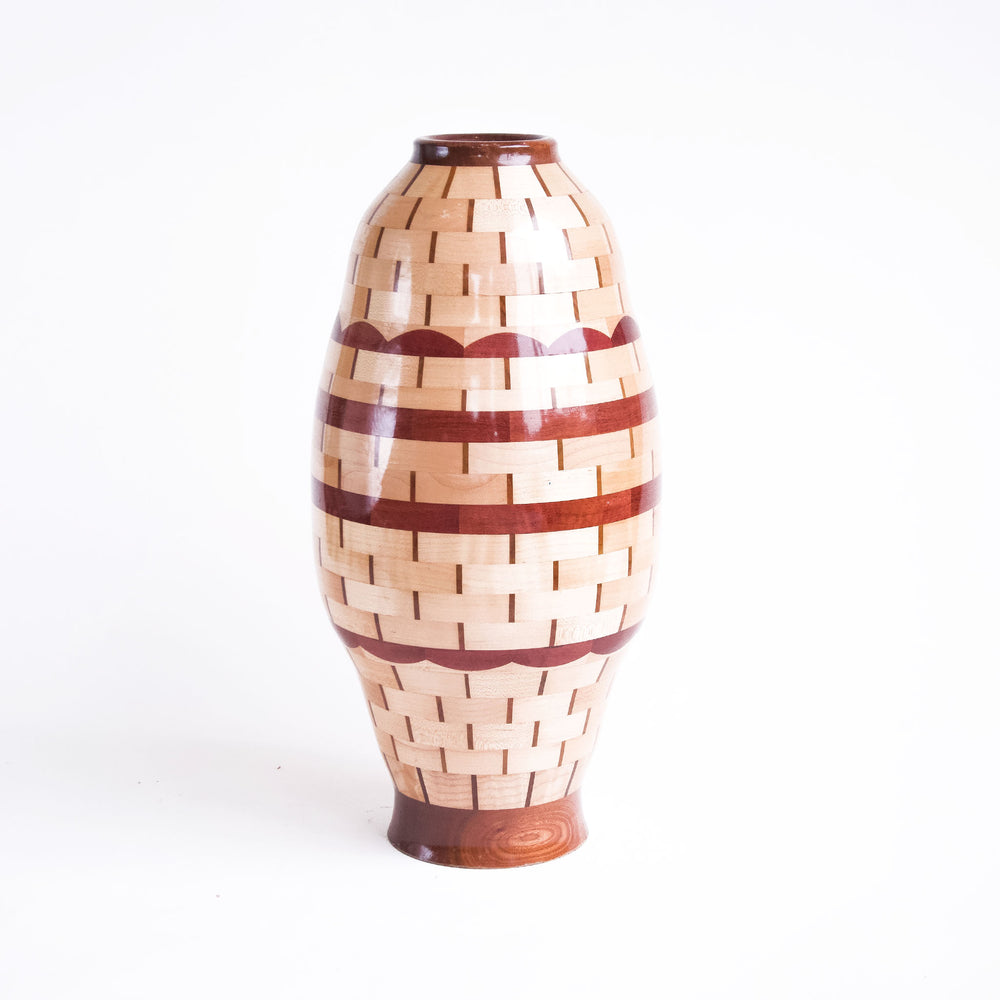 Vintage Allen Pousson Wood Vase - Alchemy Works